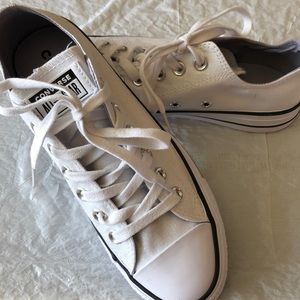 White glitter converse